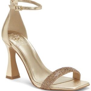 Vince Camuto Relasha Gold Heel Sandal Size 10